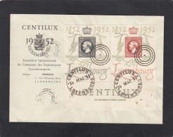 453/454 OBLITERES "CENTILUX 26 MAI 52" SUR LETTRE. - Storia Postale