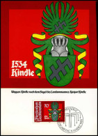 Liechtenstein  -  MK  -  Wappen Kaspar Kindle                                 - Cartes-Maximum (CM)
