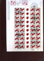 Israel  -  FDC  -  Booklet, Tête-bèche Stamps, Bloemen                                  - FDC