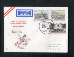 "OESTERREICH" 1965, AUA-Caravelle-Erstflugbrief "Wien-Beirut" (L1095) - Eerste Vluchten