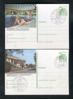 "BUNDESREPUBLIK DEUTSCHLAND" 1980/1981, 2 Bildpostkarten Je Mit Bildgleichem Stempel Ex "BAD SODEN" (L1096) - Geïllustreerde Postkaarten - Gebruikt