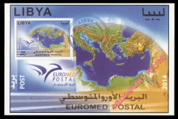 LIBYA 2014 EuroMed Europe Joint Issue (MAXIMUM-CARD) - Gezamelijke Uitgaven