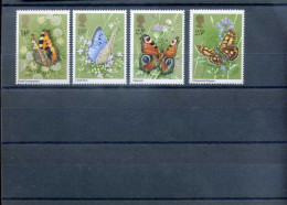 Groot-Brittannië  - Butterflies - Y 992/95 - Sc 941/44    **  MNH                  - Ungebraucht