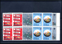 Japan - Sc 1029/31  In Blok Van 4/en Bloque De 4         MNH                                          - Unused Stamps
