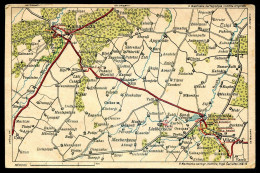 LATVIA Kalnamuiza Vilce Postcard 1930s Road Map #29 (h568) - Latvia