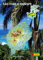 Sao Tome And Principe Country Map New Postcard * Carte Geographique * Landkarte - Sao Tomé E Principe