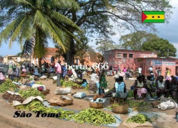 Sao Tome And Principe Sao Tome City Street Market New Postcard - São Tomé Und Príncipe