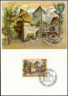 Liechtenstein - MK - Schlosshof - Cartoline Maximum