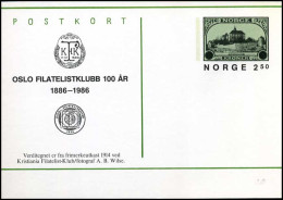 Noorwegen - Postkaart - Oslo Filatelistklubb 100 Ar - Postal Stationery
