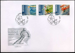 Liechtenstein - FDC -  Olympische Winterspiele Nagano 1998 - FDC