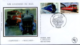 France - FDC -  3411 + 3412 - Les Légendes Du Rail - 2000-2009