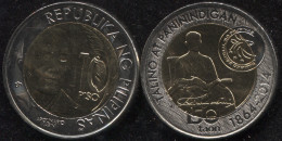 Philippines 10 Piso. 2014 (Bi-Metallic. Coin KM#NL. Unc) Apolinario Mabini - Filipinas