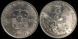 Philippines 1 Piso. 1989 (Coin KM#251. Unc) Philippine Cultures Decade - Filipinas