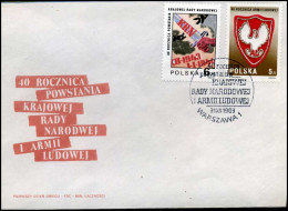 Polen - FDC -  40 Rocznica Powstania Krajowej Rady Narodwej I Armii Ludowej - FDC