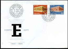 Zwitserland  - FDC - Europa CEPT 1969 - 1969