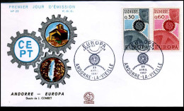 Frans Andorra - FDC - Europa CEPT - 1967