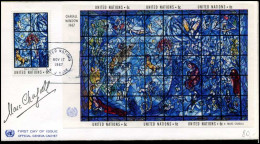 United Nations - FDC - Marc Chagall - Lettres & Documents
