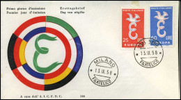 Italië - FDC - Europa CEPT 1958 - 1958
