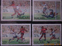 MALAWI 1986 ~ S.G. 746 - 749 ~ WORLD CUP FOOTBALL CHAMPIONSHIP. ~  MNH #03463 - Malawi (1964-...)