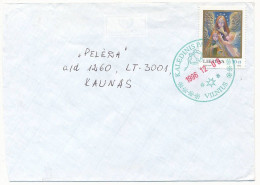 Kaledinis Paštas Christmas Mail Postmark / Domestic Cover - 9 December 1996 Vilnius - Lituanie