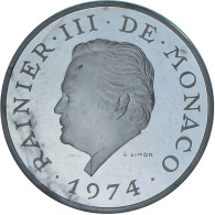 Monnaie, Monaco, Rainier III, 100 Francs, 1974, Paris, FDC, Argent - 1960-2001 Nouveaux Francs