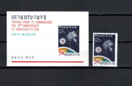 South Korea 1967 Space, ITU Centenary Stamp + S/s MNH - Asia