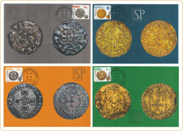 Portugal 2021 Postal Máximo Numismática Portuguesa Autoadesivos 2.º Grupo Coin Coins Moeda D. João II Maxicard Maximum - Cartes-maximum (CM)