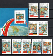Laos 1983 Space, Russian Cosmonauts Set Of 9 + S/s MNH - Asia