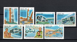 Laos 1985 Space, Set Of 7 MNH - Asia