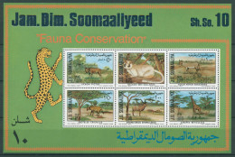 Somalia 1977 Naturschutz Giraffe Kudu Esel Erdwolf Block 4 Postfrisch (C24988) - Somalia (1960-...)