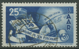 Saarland 1950 Aufnahme Des Saarlandes In Den Europarat 297 Gestempelt - Used Stamps