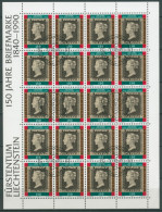 Liechtenstein 1990 150 Jahre Briefmarken 986 Bogen Gestempelt (C16316) - Blocks & Sheetlets & Panes
