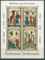Liechtenstein 1970 Minnesänger Block 8 Postfrisch (C13659) - Unused Stamps