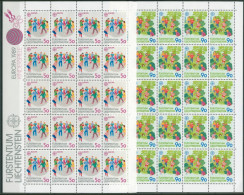 Liechtenstein 1989 Europa CEPT Kinderspiele Bogensatz 960/61 Postfrisch (C16311) - Blocks & Sheetlets & Panes
