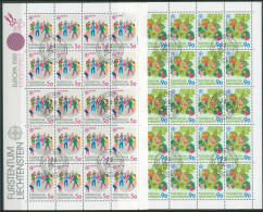 Liechtenstein 1989 Europa CEPT Kinderspiele Bogensatz 960/61 Gestempelt (C16312) - Blocks & Sheetlets & Panes