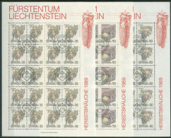 Liechtenstein 1989 Herbstbräuche Bogensatz 971/73 Gestempelt (C16313) - Blocks & Sheetlets & Panes