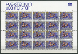 Liechtenstein 1990 Fußball WM Italien 987 Bogen Gestempelt (C16318) - Blocks & Sheetlets & Panes
