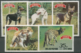 Korea (Nord) 1989 Tiere: Hunde 2991/95 Postfrisch - Corea Del Nord