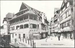 Germany Elsass Strassburg Pflanzbadgasse Street Scene Old PPC 1907 - Elsass