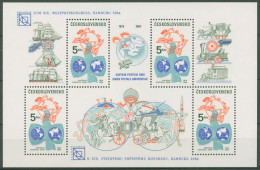 Tschechoslowakei 1984 Weltpostverein UPU Block 59 Postfrisch (C62824) - Blocks & Sheetlets