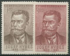 Tschechoslowakei 1951 Kommunistische Partei Josef Hybes 682/83 Postfrisch - Unused Stamps