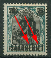 Saargebiet 1921 Germania Mit Aufdruckfehler 50 AF VI Mit Falz - Unused Stamps