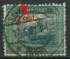 Saargebiet 1921 Förderturm Mit Aufdruckfehler 70 AF V Gestempelt - Unused Stamps