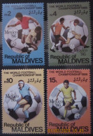 MALDIVES 1986 ~ S.G. 1174 - 1177 ~ WORLD CUP FOOTBALL CHAMPIONSHIP. ~  MNH #03464 - Malediven (1965-...)