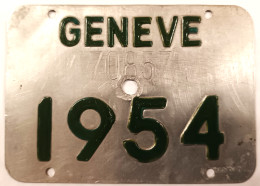 Velonummer Genf Genève GE 54 - Placas De Matriculación