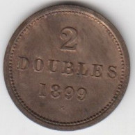 Guernsey Coin 2 Double 1899 - Condition Extra Fine - Guernesey