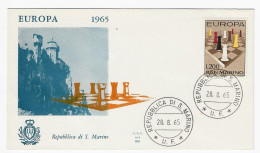 CHESS FDC San Marino 1965 - Schach