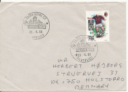 Italy Cover Single Franked Sent To Denmark Udine 21-6-1993 Football Single Franked - 1991-00: Marcophilie