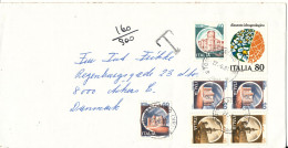 Italy Underpaid Cover With Postal Due T Sent To Denmark Bardolino 27-6-1981 - 1981-90: Marcophilia