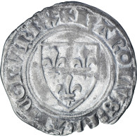 France, Charles VI, Blanc Guénar, 1380-1422, Tournai, Billon, TB+ - 1380-1422 Karl VI. Der Vielgeliebte